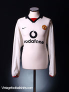 2002-03 Manchester United Away Shirt L/S XL Football Shirt