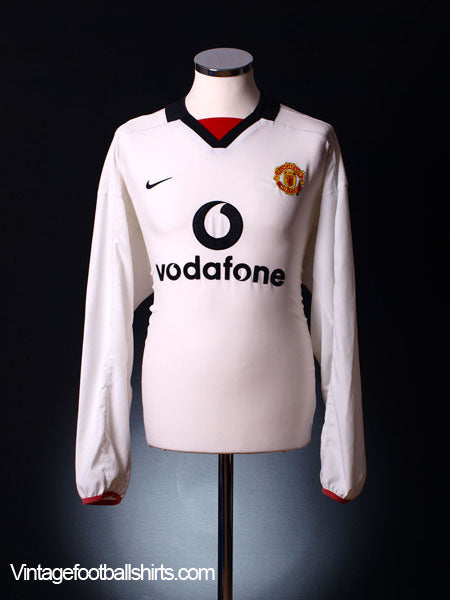 2002-03 Manchester United Away Shirt L/S XL Football Shirt