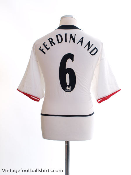 2002-03 Manchester United Away Shirt Ferdinand #6 *Mint* L Football Shirt