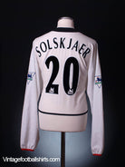 2002-03 Manchester United Away Shirt Solskjaer #20 L/S XXL Football Shirt