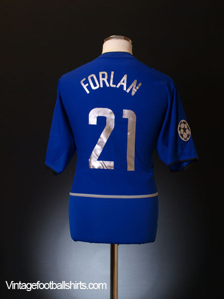 2002-03 Manchester United CL Third Shirt Forlan #21 L Football Shirt