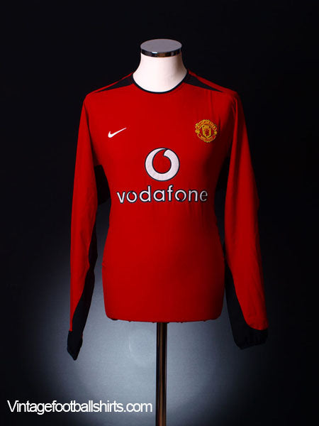 2002-03 Manchester United Home Shirt L/S M Football Shirt