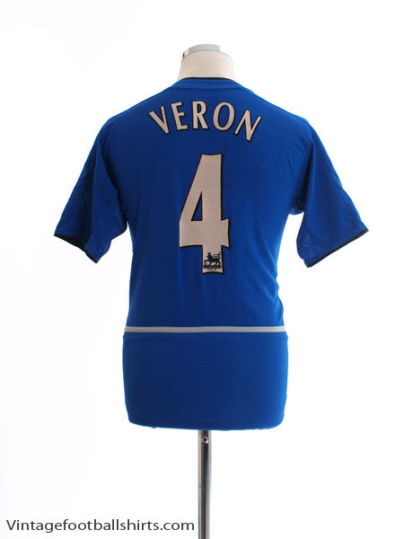 2002-03 Manchester United Third Shirt Veron #4 XL.Boys Football Shirt