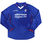 2002-03 Rangers Diadora Home Shirt L/S *Mint* L Football Shirt