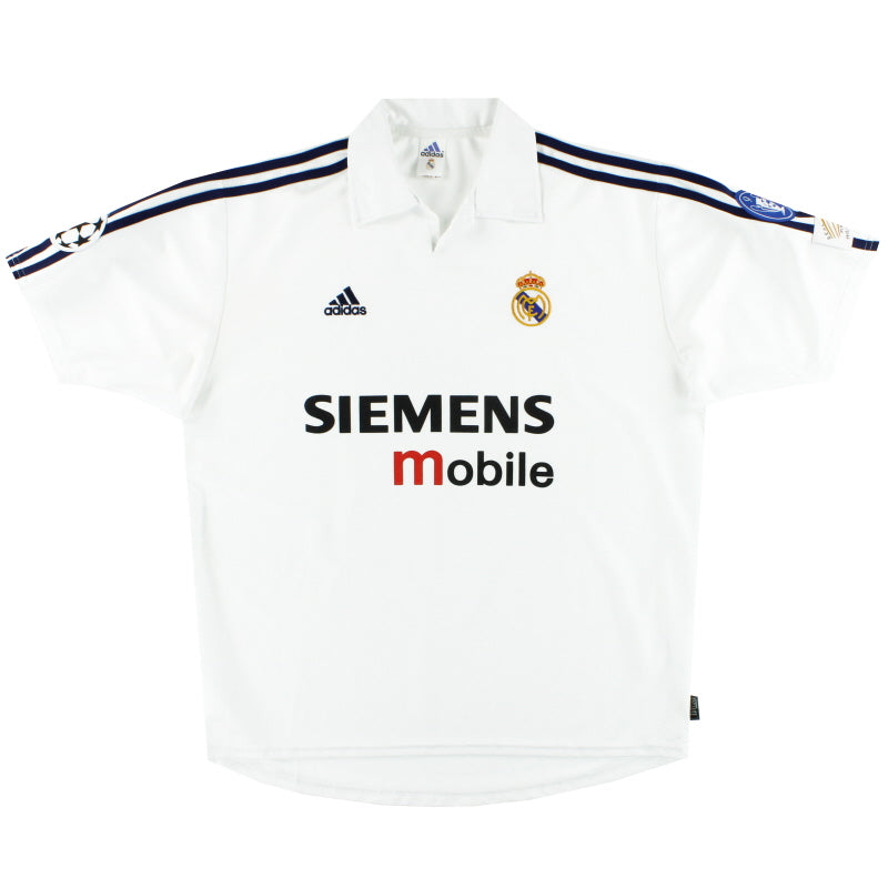 2002-03 Real Madrid adidas Centenary CL Home Shirt XL Football Shirt