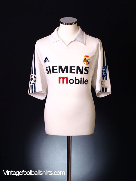 2002-03 Real Madrid Centenary Champions League Home Shirt XL Football Shirt