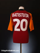 2002-03 Roma Champions League Home Shirt Batistuta #20 XXXL Football Shirt