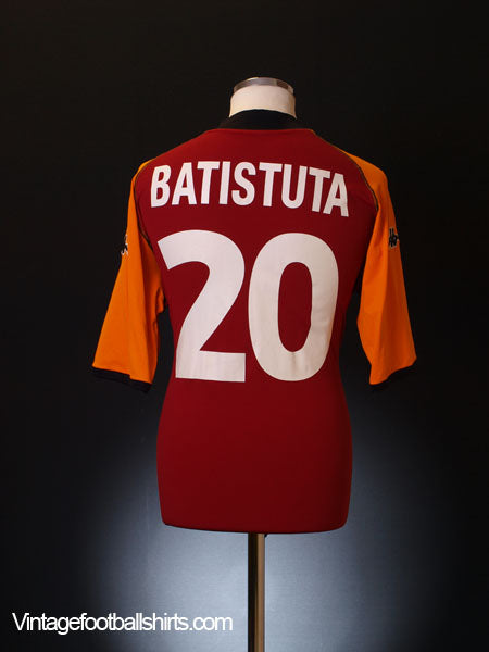 2002-03 Roma Champions League Home Shirt Batistuta #20 XXXL Football Shirt