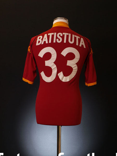 2002-03 Roma Home Shirt Batistuta #33 XXL Football Shirt