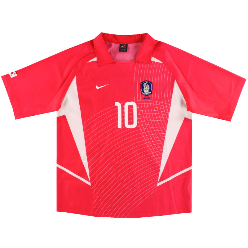 NIKE 韓国代表 2002 レプリカユニフォーム　新品未使用 2002-03 South Korea Nike Basic Home Shirt Y P Lee #10 XL 182304