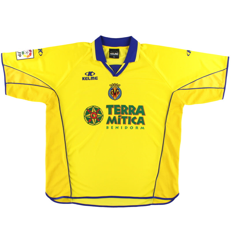 2002-03 Villarreal Kelme Home Shirt *Mint* XL Football Shirt