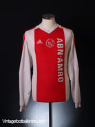 2002-04 Ajax Champions League Home Shirt L/S L Football Shirt