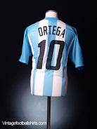 2002-04 Argentina Home Shirt Ortega #10 *BNWT* L Football Shirt