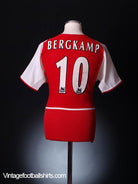 2002-04 Arsenal Home Shirt Bergkamp #10 XL Football Shirt