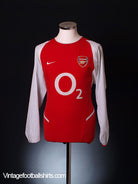2002-04 Arsenal Home Shirt L/S XL Football Shirt