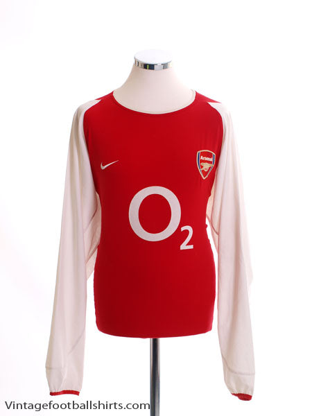 2002-04 Arsenal Home Shirt L/S L Football Shirt