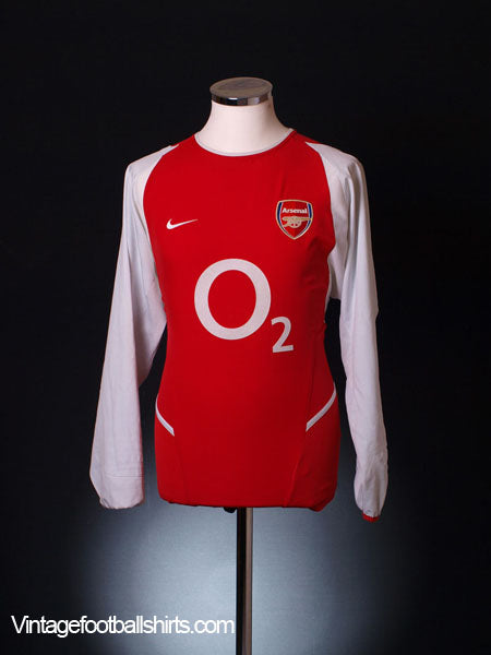 2002-04 Arsenal Home Shirt L/S XL Football Shirt