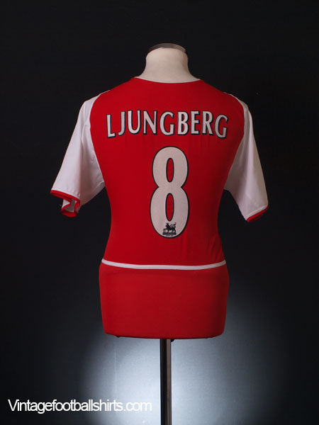 2002-04 Arsenal Home Shirt Ljungberg #8 S Football Shirt