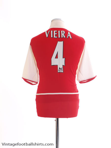 2002-04 Arsenal Home Shirt Vieira #4 L Football Shirt