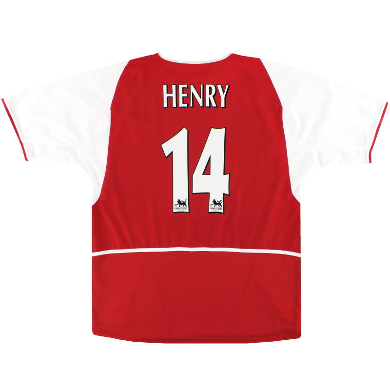 2002-04 Arsenal Nike Home Shirt Henry #14 L 184985 | Vintage