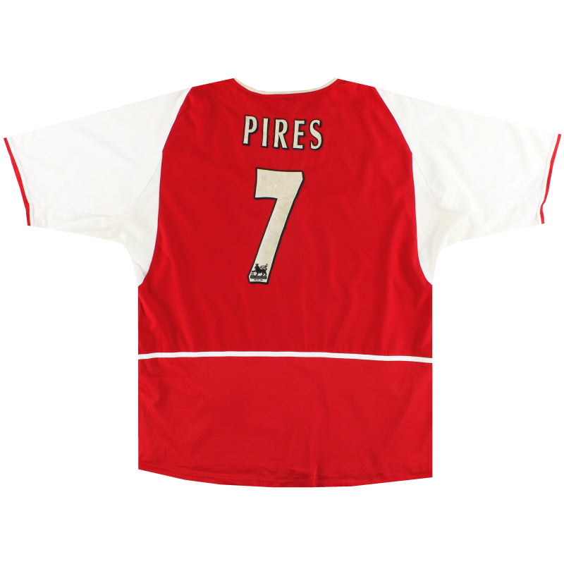 2002-04 Arsenal Nike Home Shirt Pires #7 XL Football Shirt