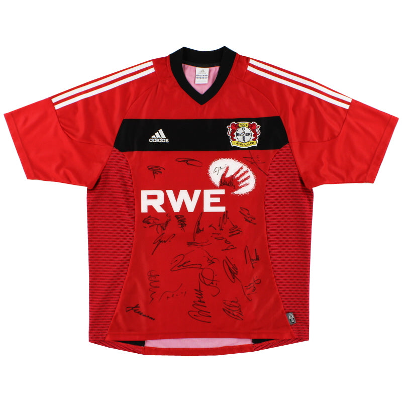 2002-04 Bayer Leverkusen 'Signed' Home Shirt L Football Shirt