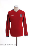 2002-04 England Away Shirt L/S L Football Shirt