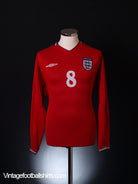 2002-04 England Away Shirt Scholes #8 L/S M Football Shirt