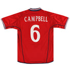 2002-04 England Umbro Away Shirt Campbell #6 M Football Shirt