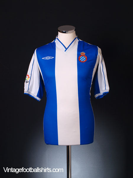 2002-04 Espanyol Home Shirt L Football Shirt