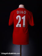 2002-04 Liverpool Home Shirt *Diao No21* S Football Shirt