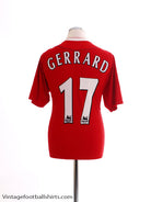 2002-04 Liverpool Home Shirt Gerrard #17 M Football Shirt
