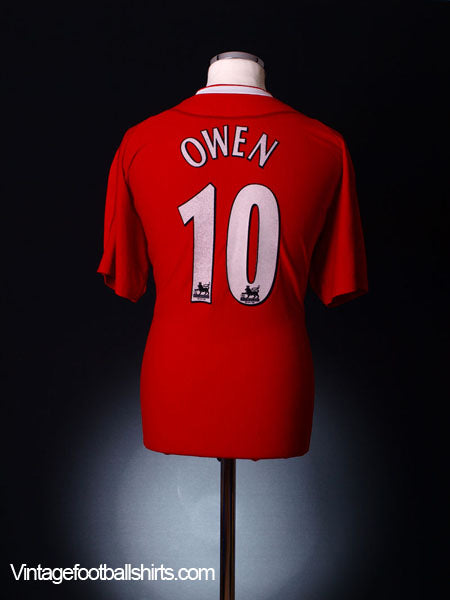 2002-04 Liverpool Home Shirt Owen #10 L Football Shirt