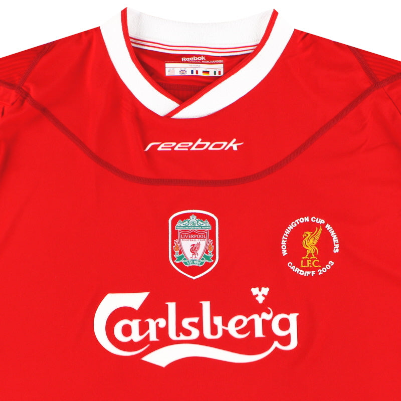 2002-04 Liverpool Reebok 'Worthington Cup Final' Home Shirt *As