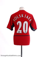 2002-04 Manchester United Home Shirt Solskjaer #20 S Football Shirt