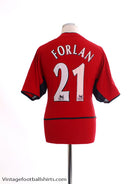 2002-04 Manchester United Home Shirt Forlan #21 M Football Shirt
