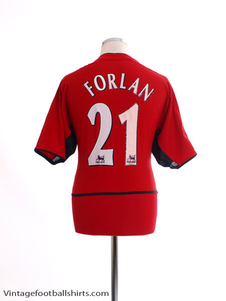 2002-04 Manchester United Home Shirt Forlan #21 M Football Shirt