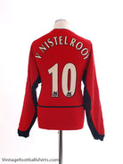 2002-04 Manchester United Home Shirt v Nistelrooy #10 L/S M Football Shirt