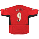 2002-04 Manchester United Nike Home Shirt Saha #9 L Football Shirt