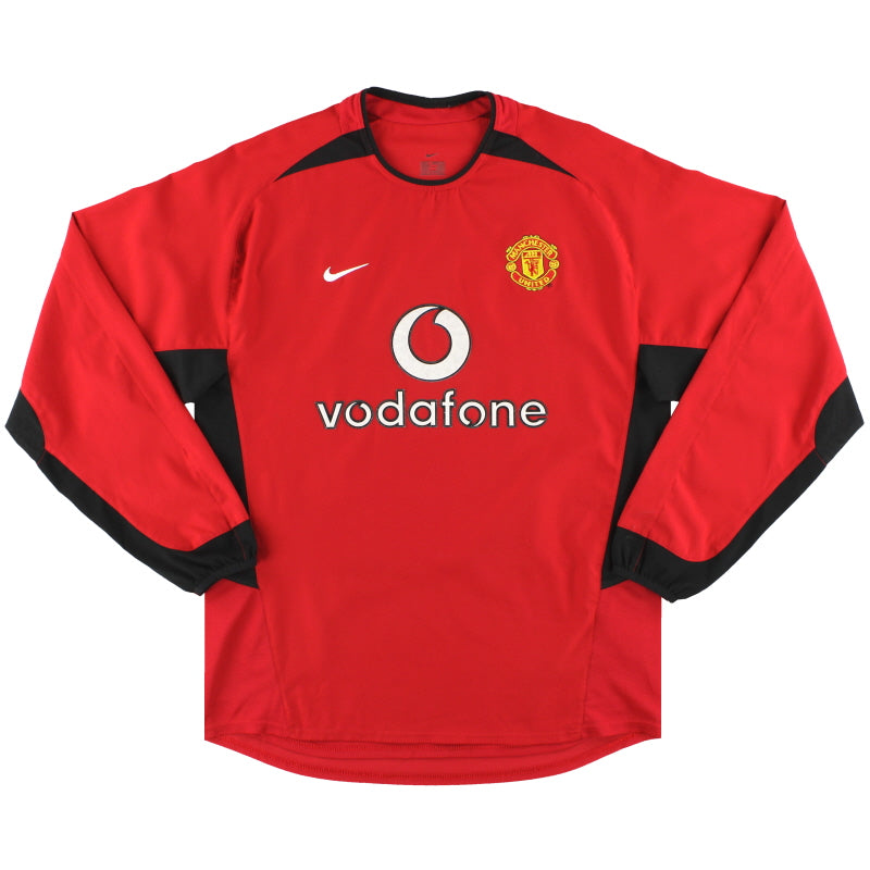 2002-04 Manchester United Nike Home Shirt L/S L Football Shirt