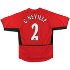 2002-04 Manchester United Nike Home Shirt G.Neville #2 M Football Shirt