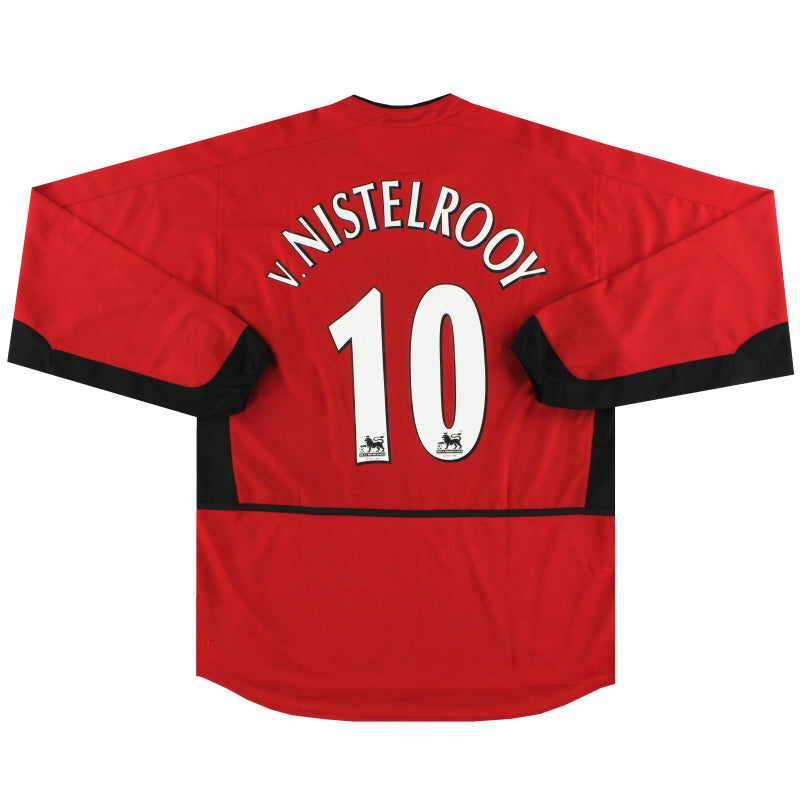 2002-04 Manchester United Nike Home Shirt v.Nistelrooy #10 L/S L Football Shirt