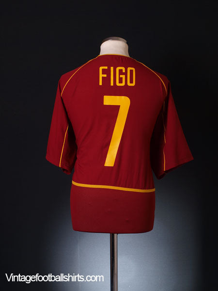 2002-04 Portugal Home Shirt Figo #7 XL Football Shirt
