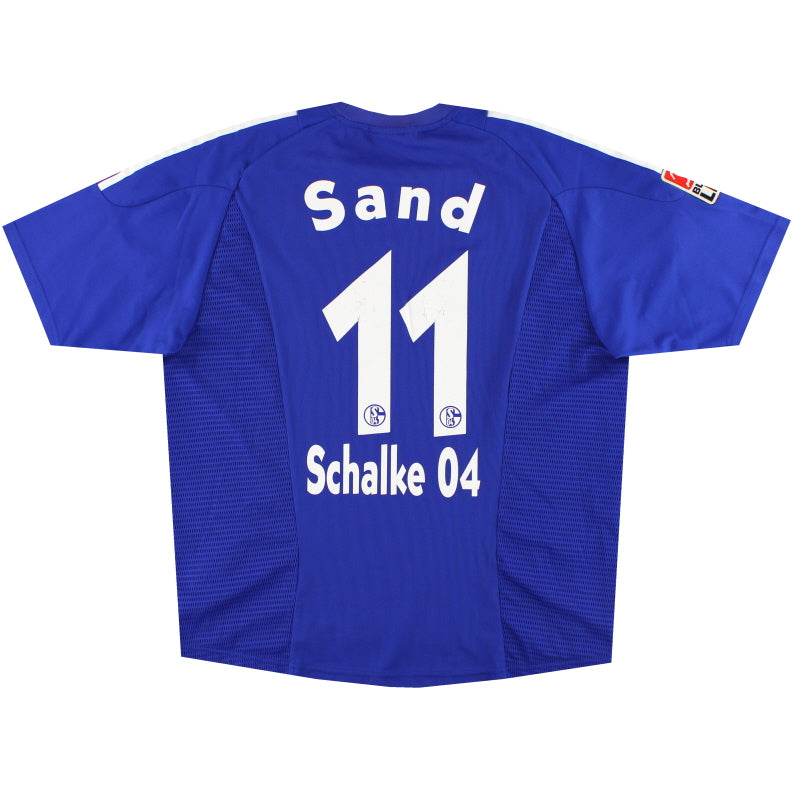 2002-04 Schalke adidas Home Shirt Sand #11 XL Football Shirt