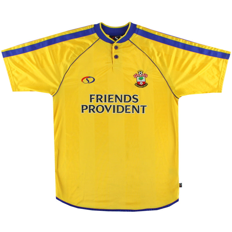 Maillot De Football Rare Southampton 2002-2004 Third - Taille XL - Jaune Et Bleu