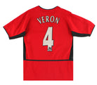 2002-04 Manchester United Nike Home Shirt Veron #4 XL.Boys