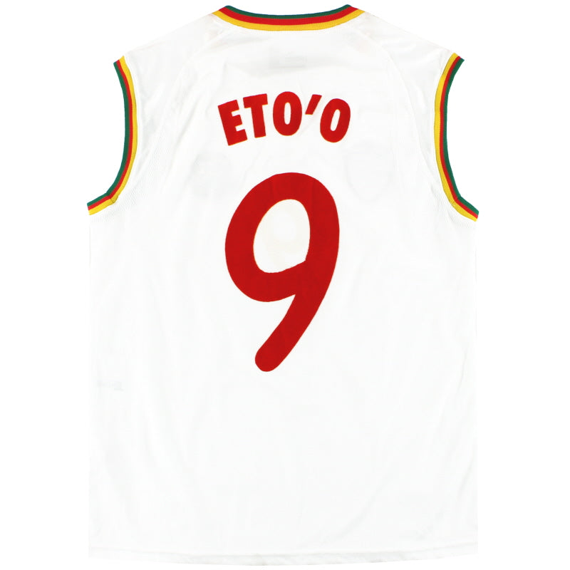 2002 Cameroon Puma Away Sleeveless Vest Shirt Eto'o #9 XL Vest