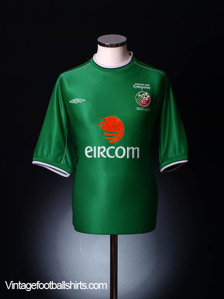 2002 Ireland 'World Cup' Home Shirt XL Football Shirt