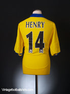 2003-04 Arsenal Away Shirt Henry #14 L.Boys Football Shirt
