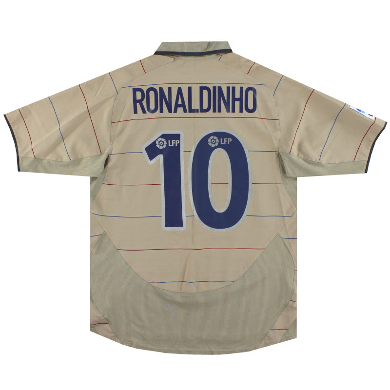 2003-04 Barcelona Nike Away Shirt Ronaldinho #10 *Mint* M 112586